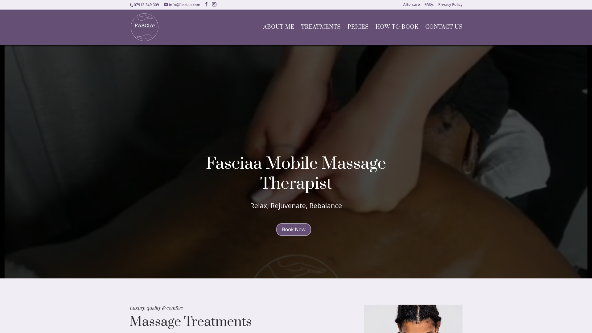 Fasciaa massage website