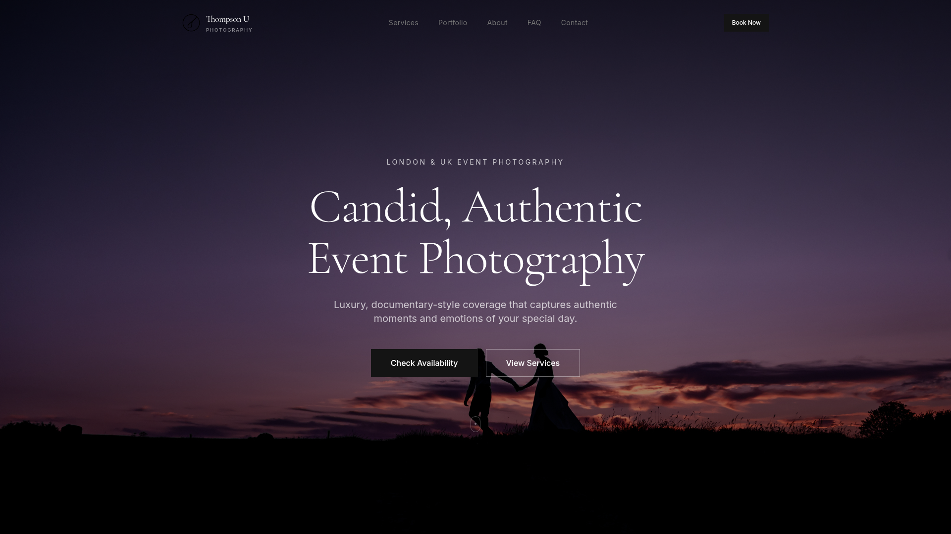 Thompson U Photography website